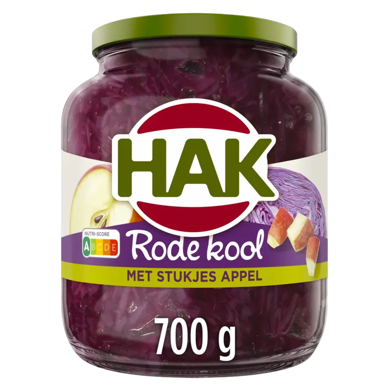 Rode kool met stukjes appel