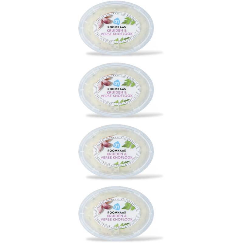 AH Roomkaas knoflook & kruiden 4-pack