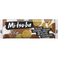 Mitsuba Black sesame crispy rice crackers