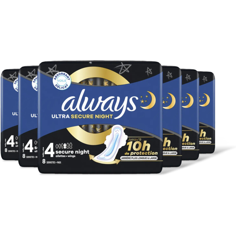 Always Ultra secure night wing maandverband 6pk