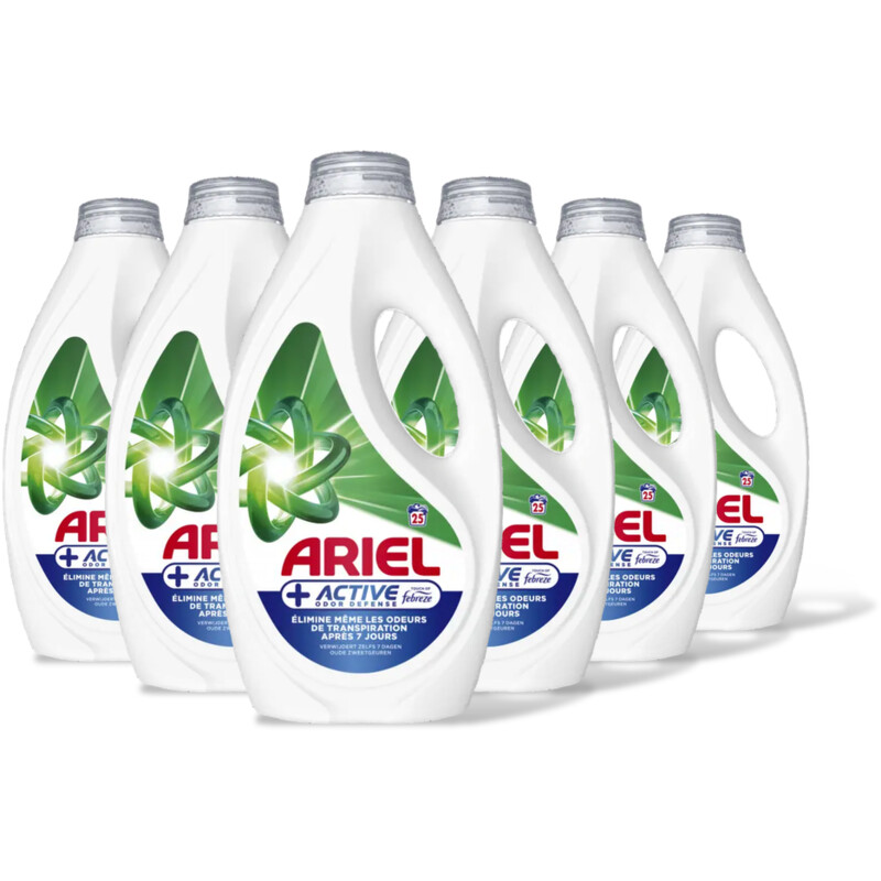 Ariel Vloeibaar+ active wasmiddel 6-pack