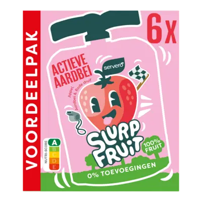 pdp-image-Servero Slurpfruit actieve aardbei voordeelpak