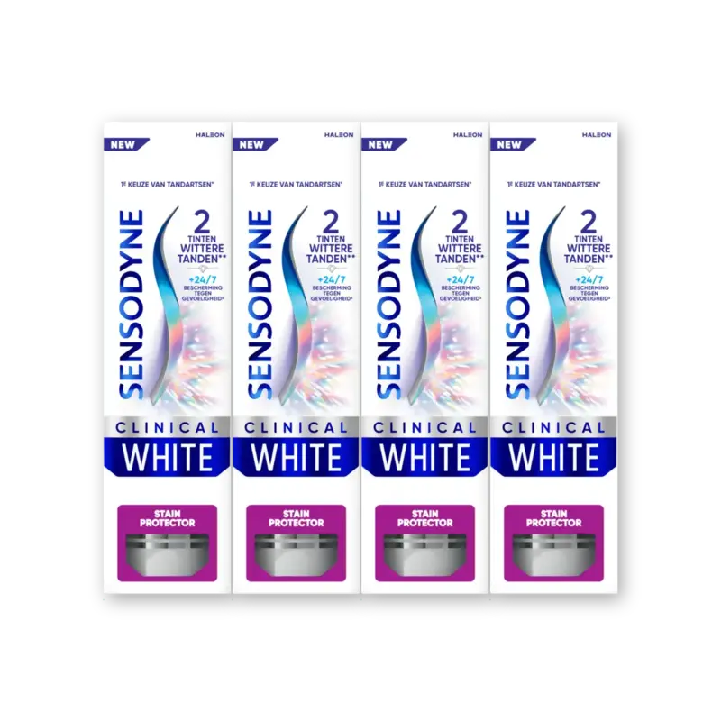 Sensodyne Clinical white stain protector 4-pack
