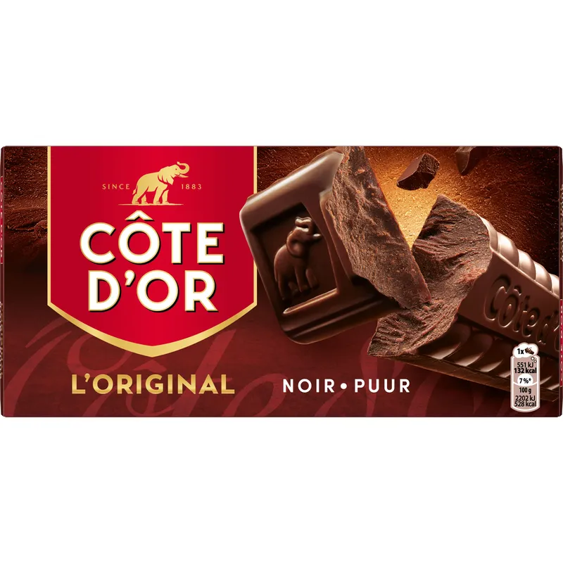 Côte d'Or Puur tablet 2 stuks BEL