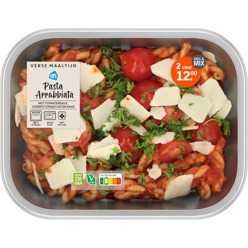 Een afbeelding van AH Verse maaltijd pasta arabbiata