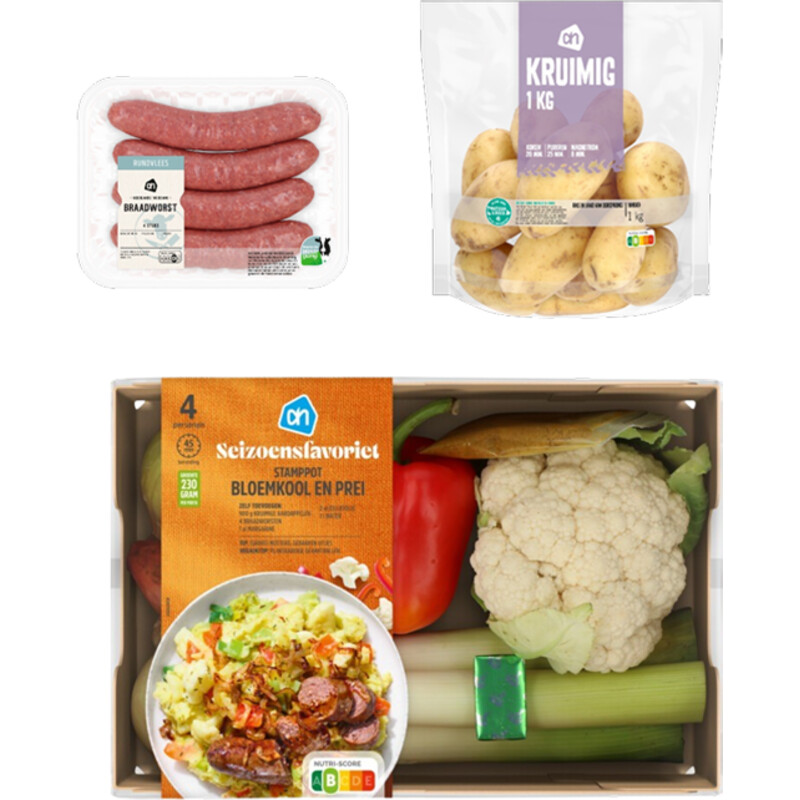 Een afbeelding van AH Stamppot Bloemkool en Prei Verspakket
