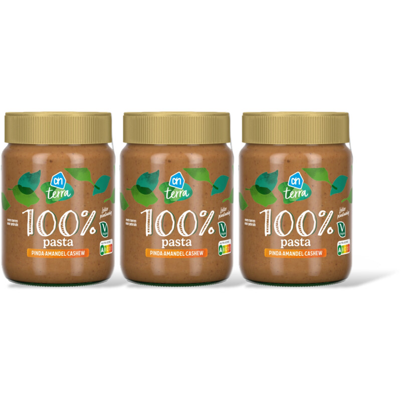 AH Terra Plantaardig 100% pinda/amandl/cashew 3pk