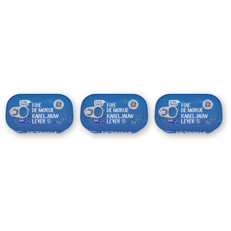 Fish Tales Kabeljauwlever 3-pack