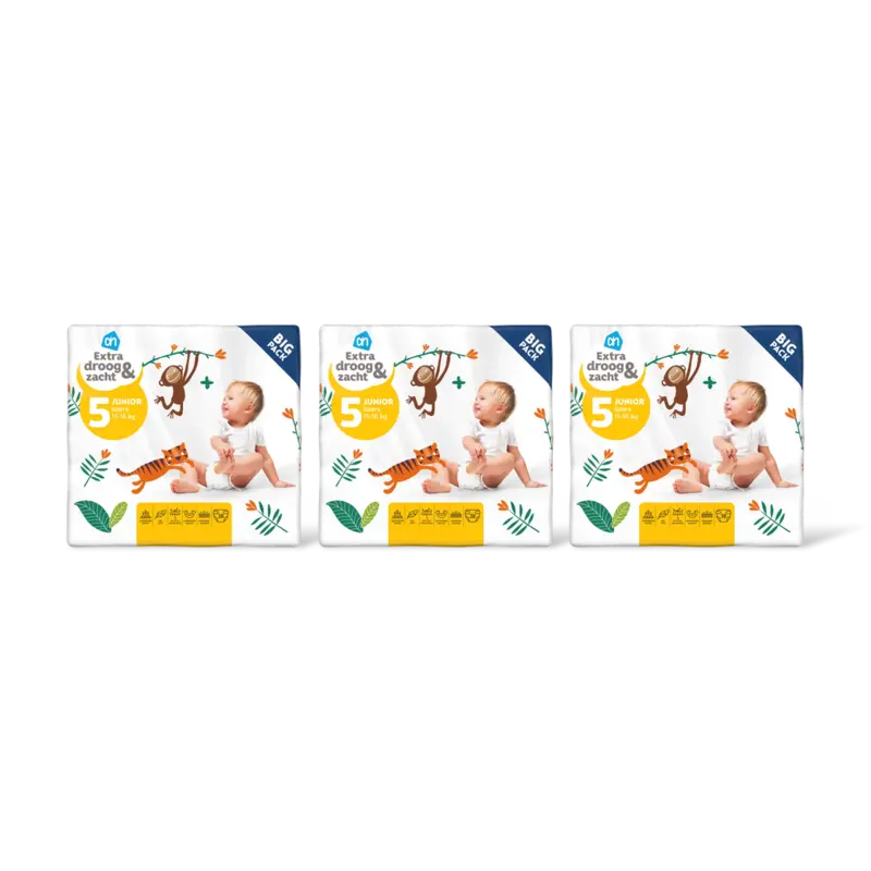 Extra droog&zacht luiers maat 5 3-pack
