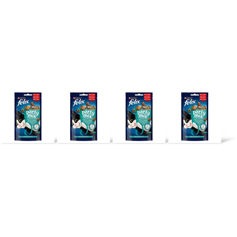 Felix Party mix seaside kattensnack 4-pack