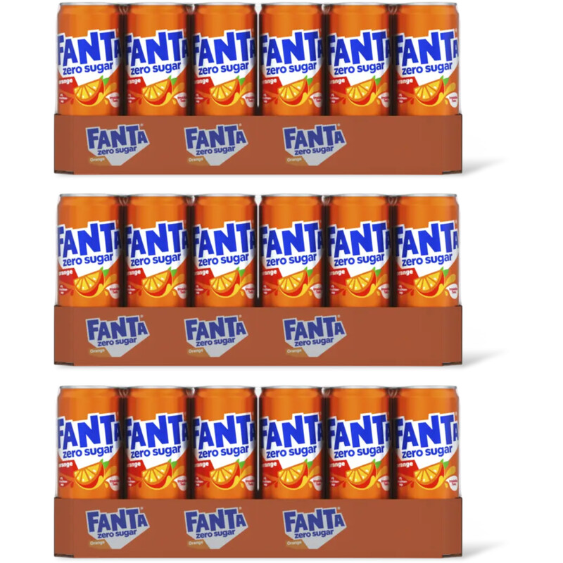 Fanta Orange Zero Sugar tray 3-pack