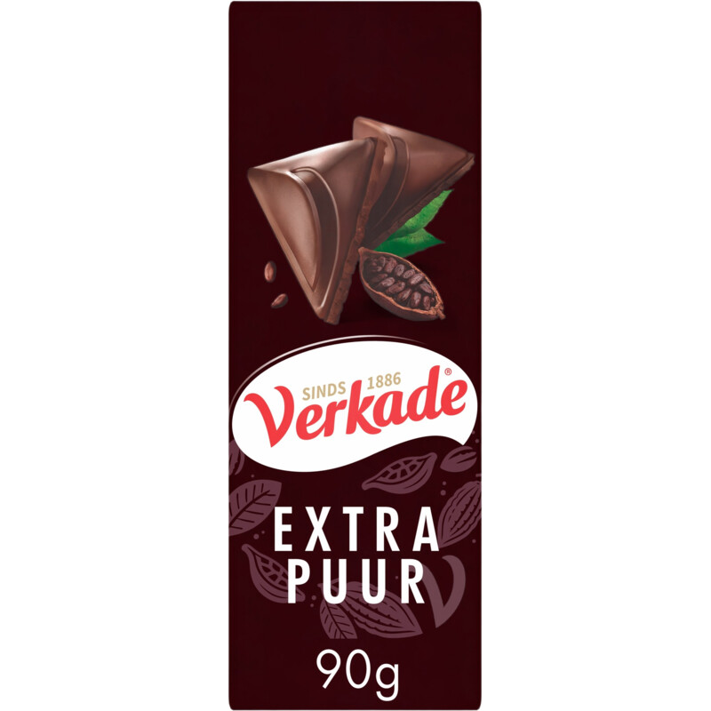 Verkade Extra puur chocoladereep