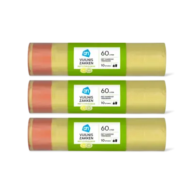 pdp-image-AH Vuilniszakken trekband 60L citrus 3-pack