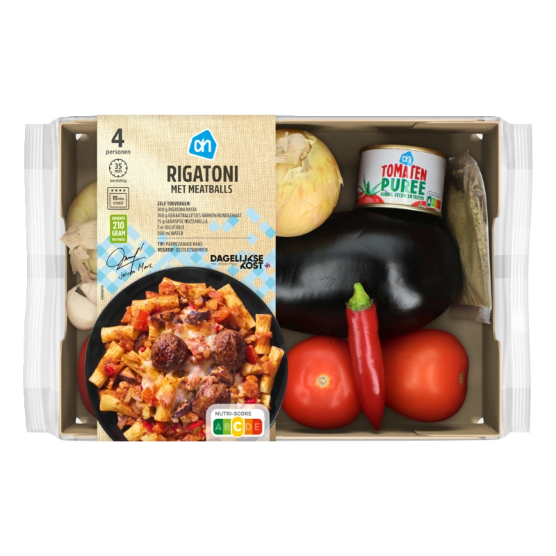 AH Rigatoni met meatballs verspakket bel