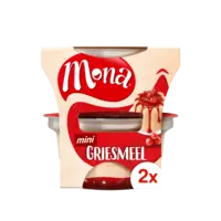 Mona Pudding griesmeel rode bessensaus duo