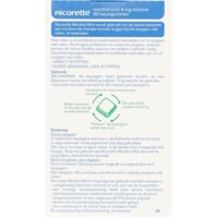 Een afbeelding van Nicorette Menthol mint kauwgom 4mg
