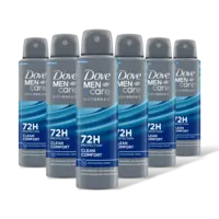 Dove Men+care clean comfort deodorant 6-pack