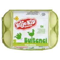 Blije Kip eieren Vrije uitloop buitenei