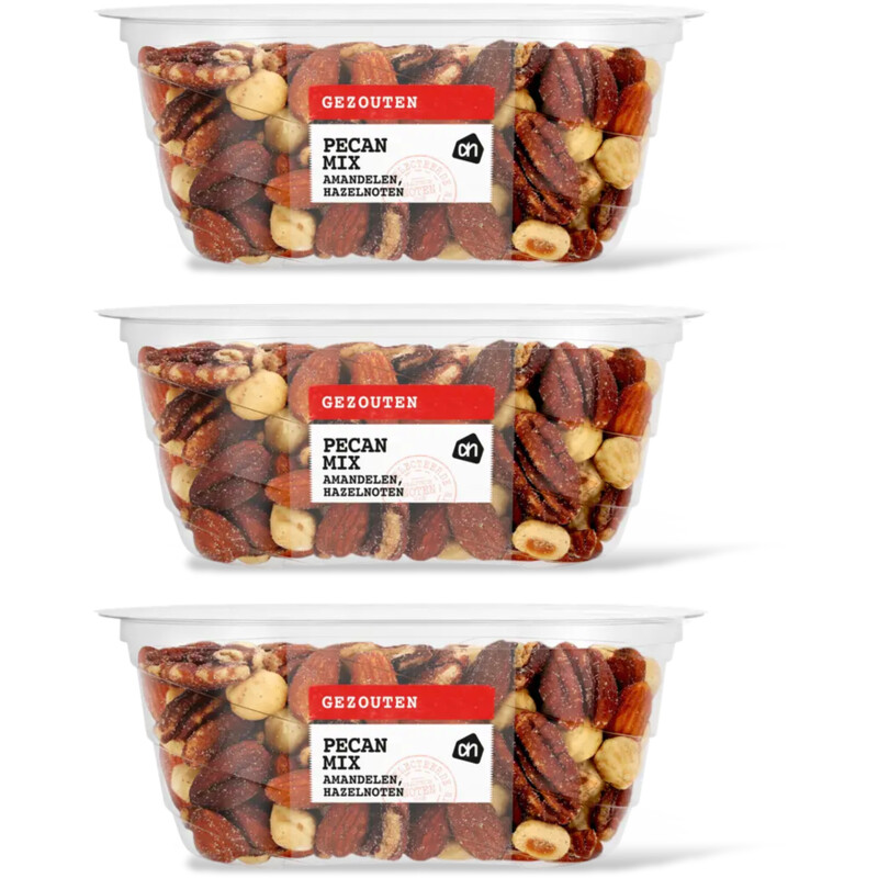 AH Pecanmix amandel/hazelnoten gezouten 3pk