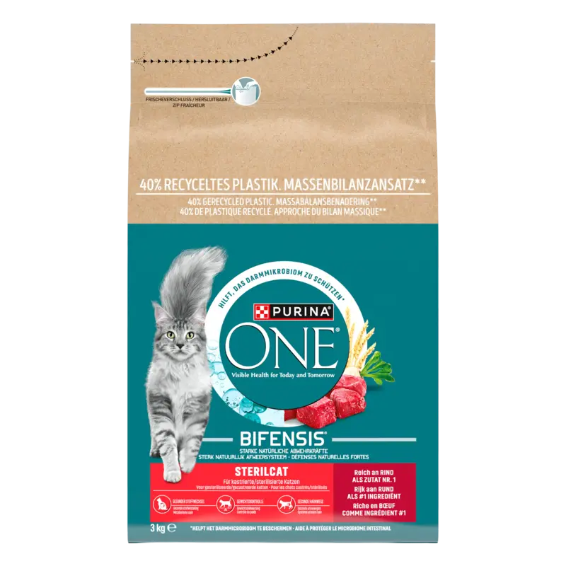 Purina ONE Sterilcat rijk aan rund