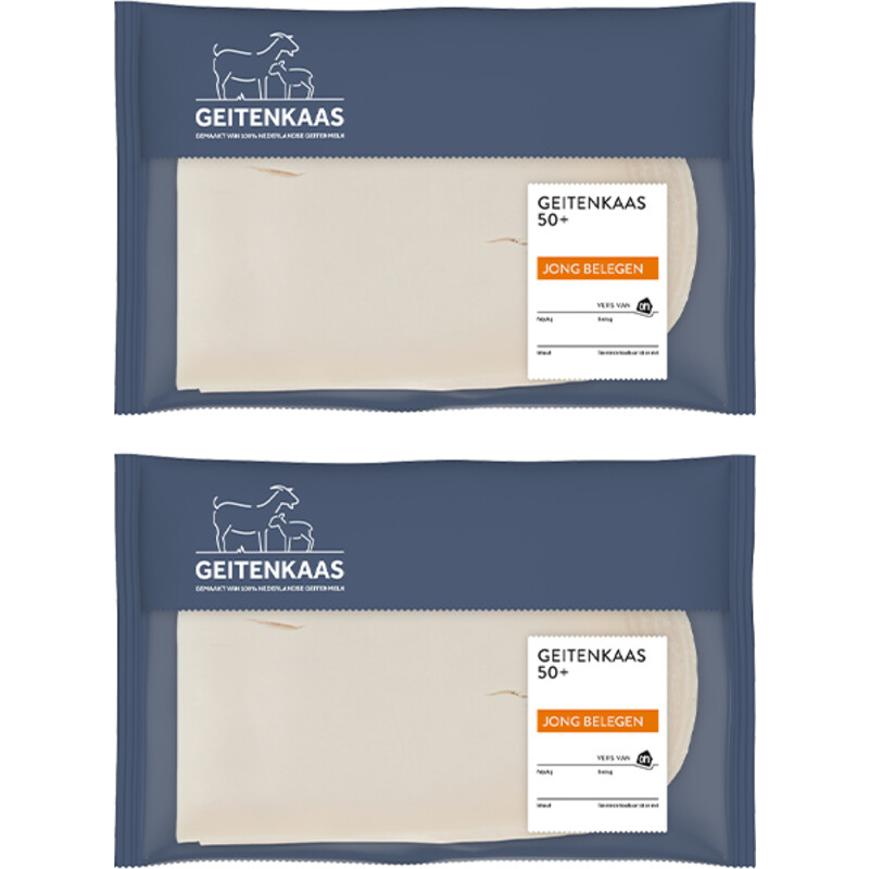 Een afbeelding van AH Geitenkaas jong belegen 50+ plak 2-pack
