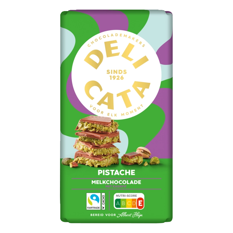 Melk met pistachevulling