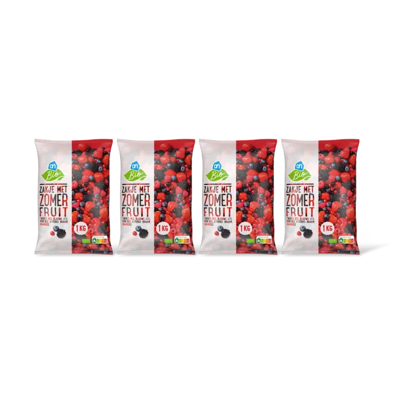 Zakje met zomer fruit 4-pack