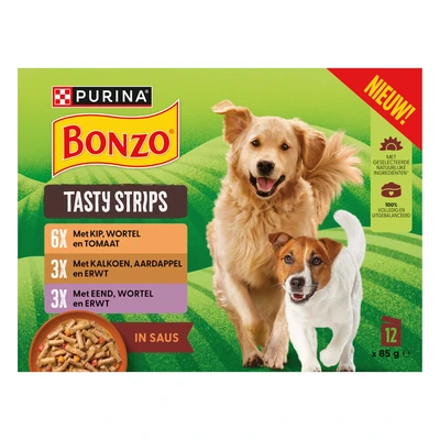 pdp-image-Bonzo Tasty strips kip, kalkoen eend