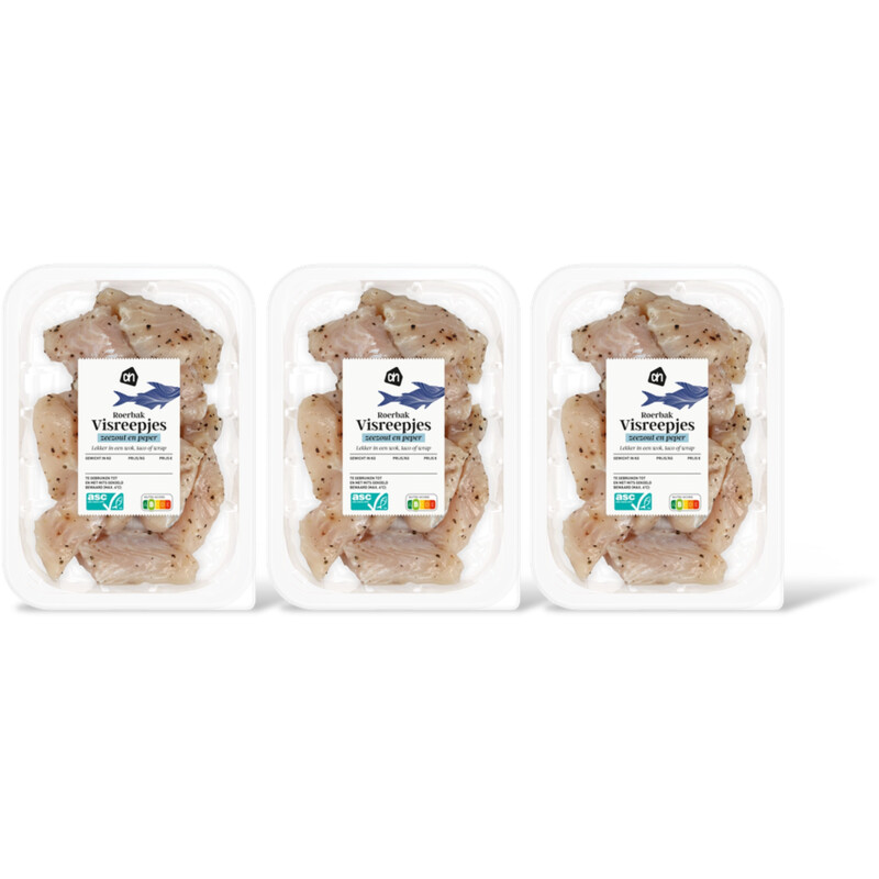 AH Roerbak visreepjes zeezout en peper 3-pk
