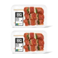 AH BBQ gekruide shaslick met spek 2-pack