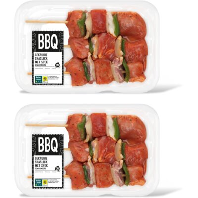 pdp-image-AH BBQ gekruide shaslick met spek 2-pack