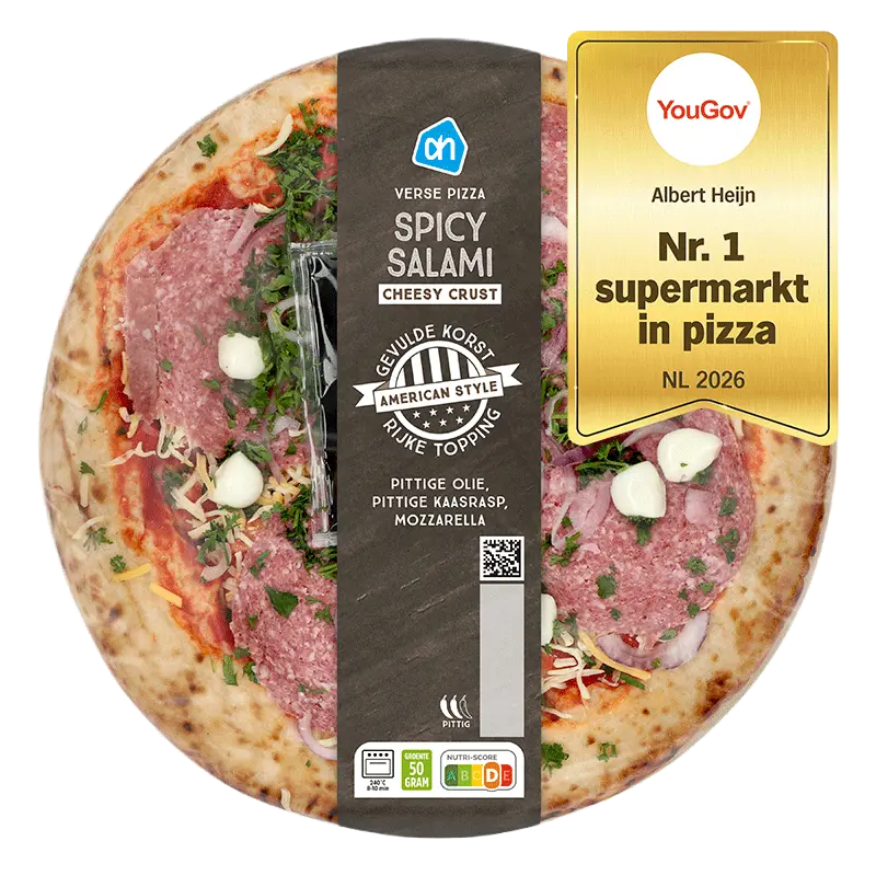 AH Verse pizza Amerikaans spicy salami