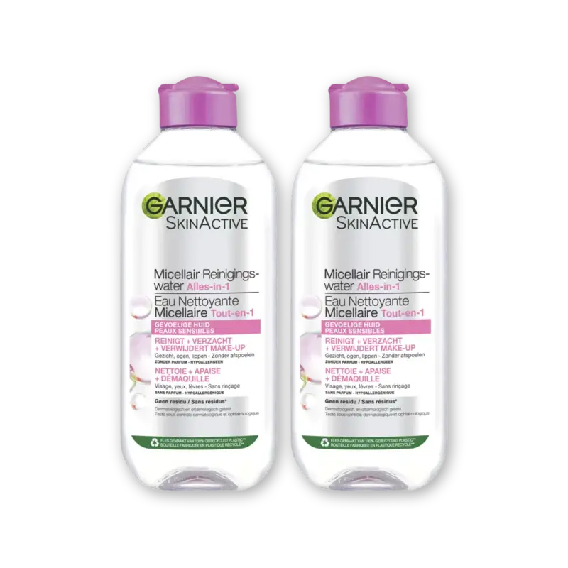 Garnier Gevoelig huid micellair reinigingwtr 2pk