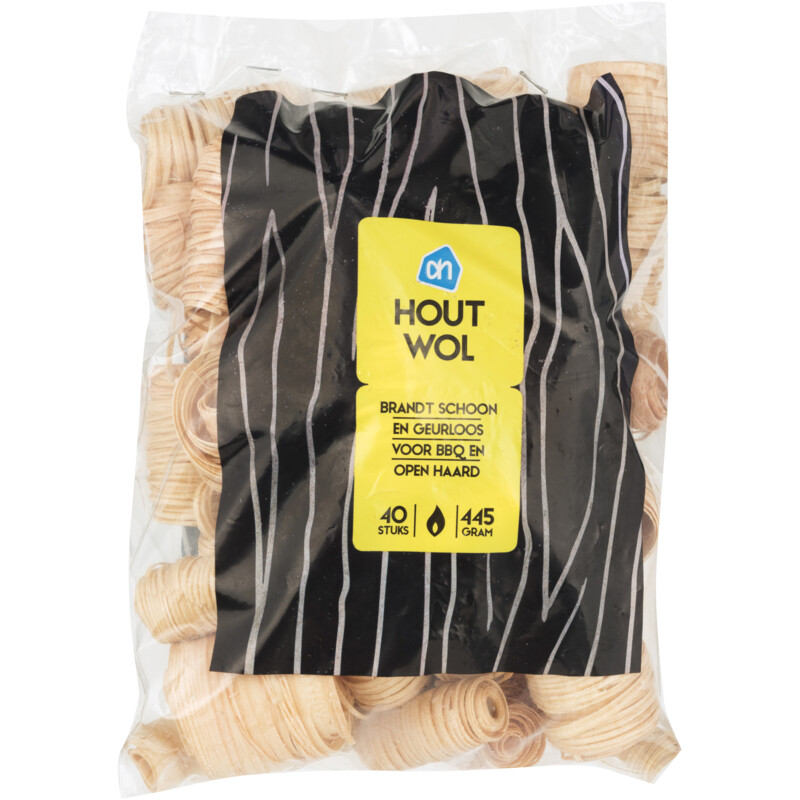 Een afbeelding van AH Houtwol brandt schoon & geurloos
