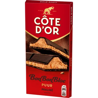 pdp-image-Côte d'Or BonBonBloc chocoladereep praliné puur