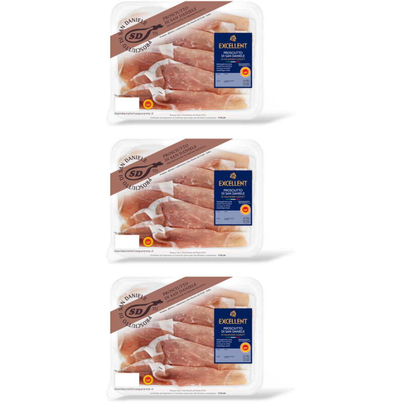 AH Excellent Prosciutto di san daniele 3-pack
