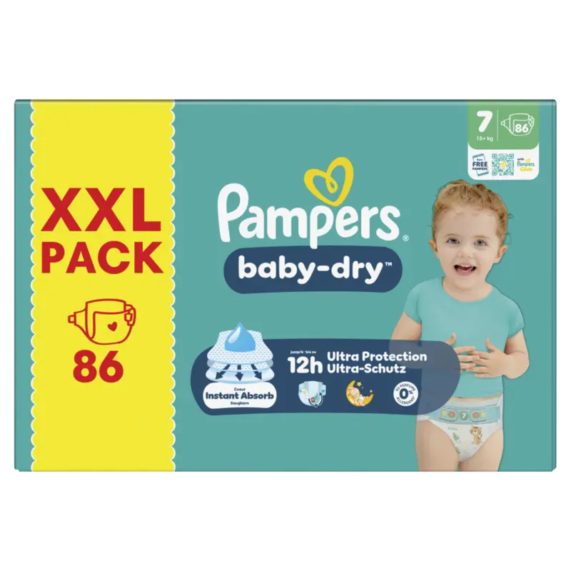 Baby-dry luiers maat 7 XXL pack