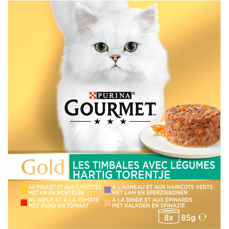 Gourmet Gold hartig torentje met kip rund lam