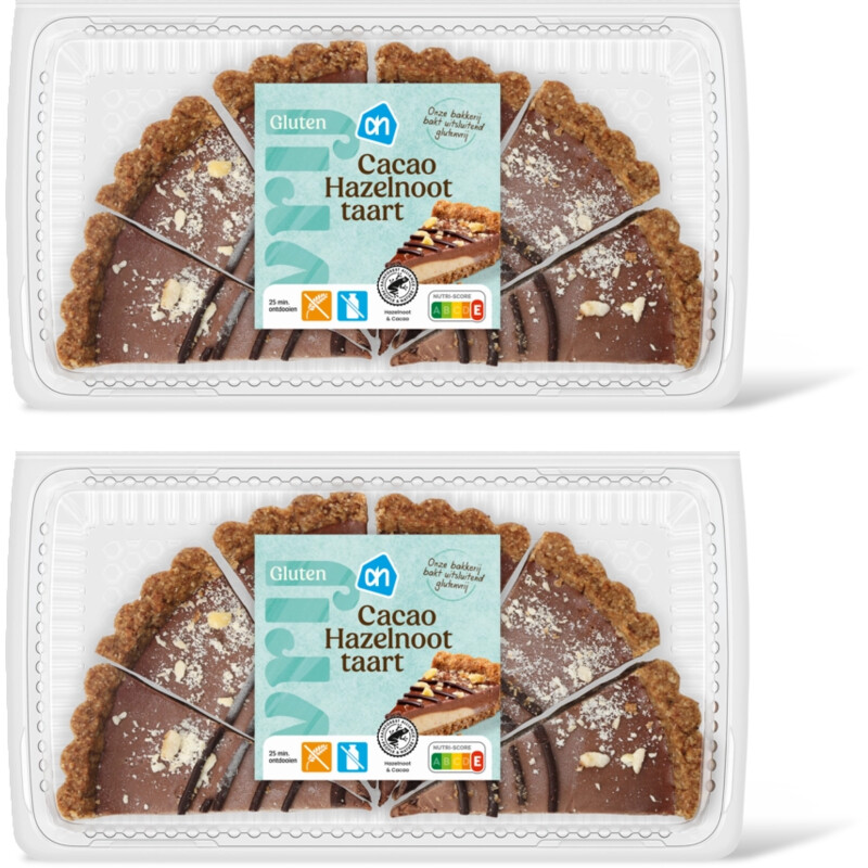 AH Glutenvrij Cacao hazelnoot taart 2-pack