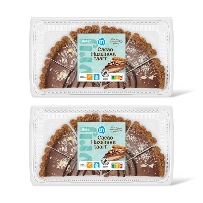 AH Glutenvrij Cacao hazelnoot taart 2-pack