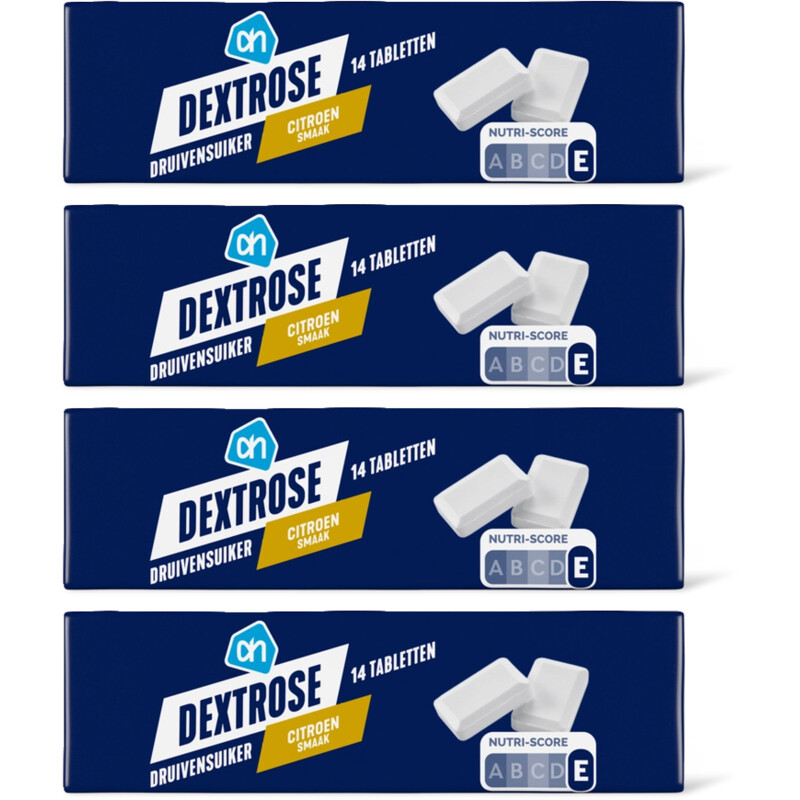 AH Dextrose tabletten citroen smaak 4-pack