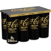 Een afbeelding van Coca-Cola Zero sugar zero caffeïne 8-pack