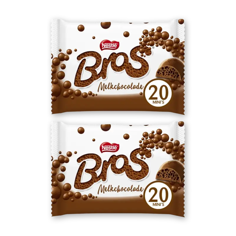 Mini melkchocolade uitdeelzak 2-pack