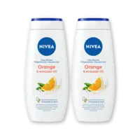NIVEA Care shower orange & avocado oil 2-pack