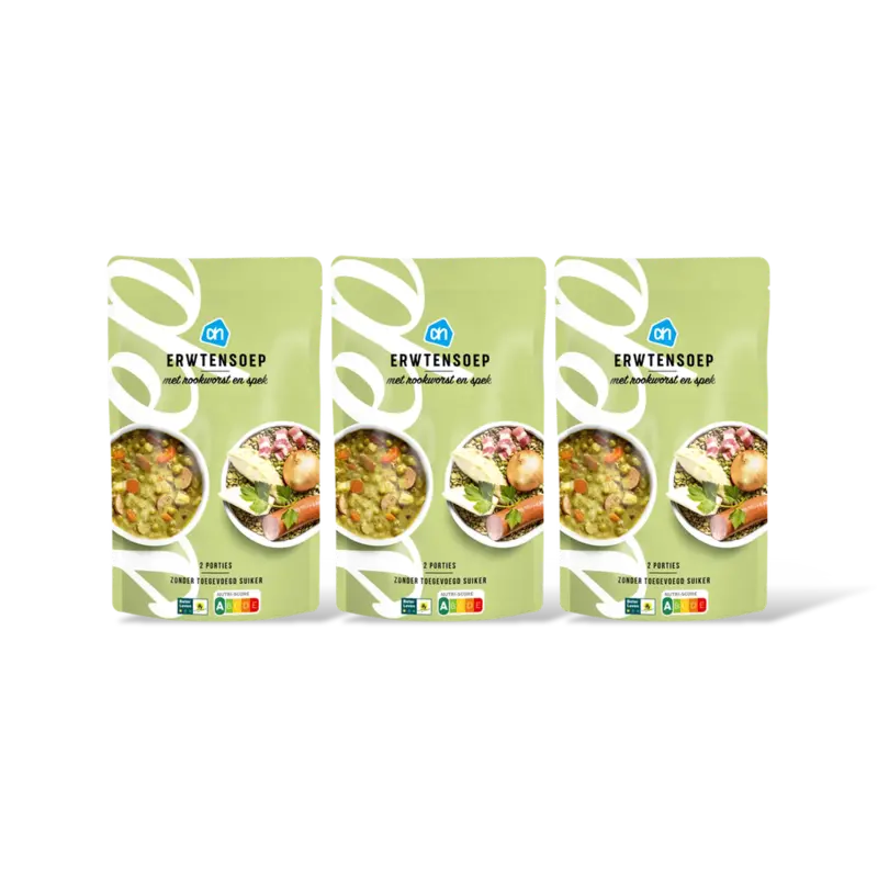 Erwtensoep met rookworst en spek 3-pack