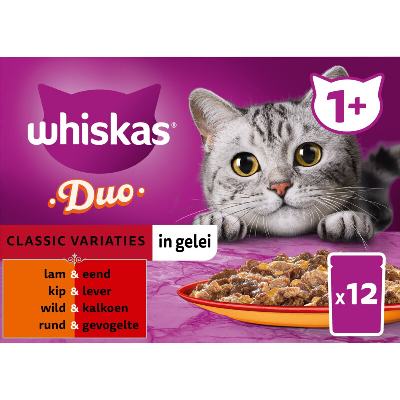 Een afbeelding van Whiskas Duo classic selectie in gelei