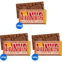 Een afbeelding van Tony's Chocolonely Reep melk karamel zeezout 3-pack