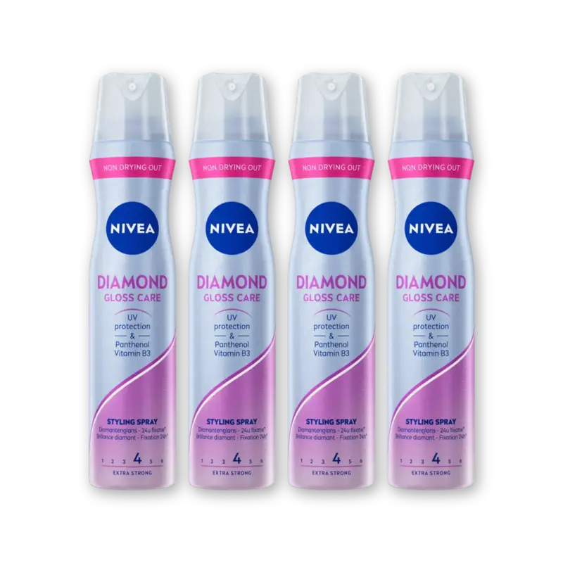 NIVEA Diamond gloss care styling spray 4-pack