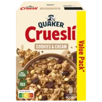 Quaker Cruesli cookies & cream value pack