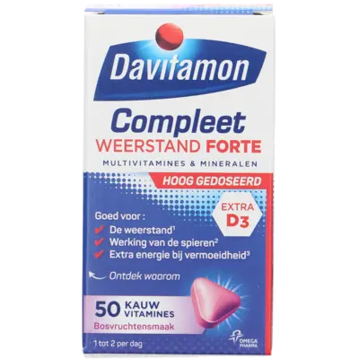 pdp-image-Davitamon Compleet weerstand forte kauwvitamines